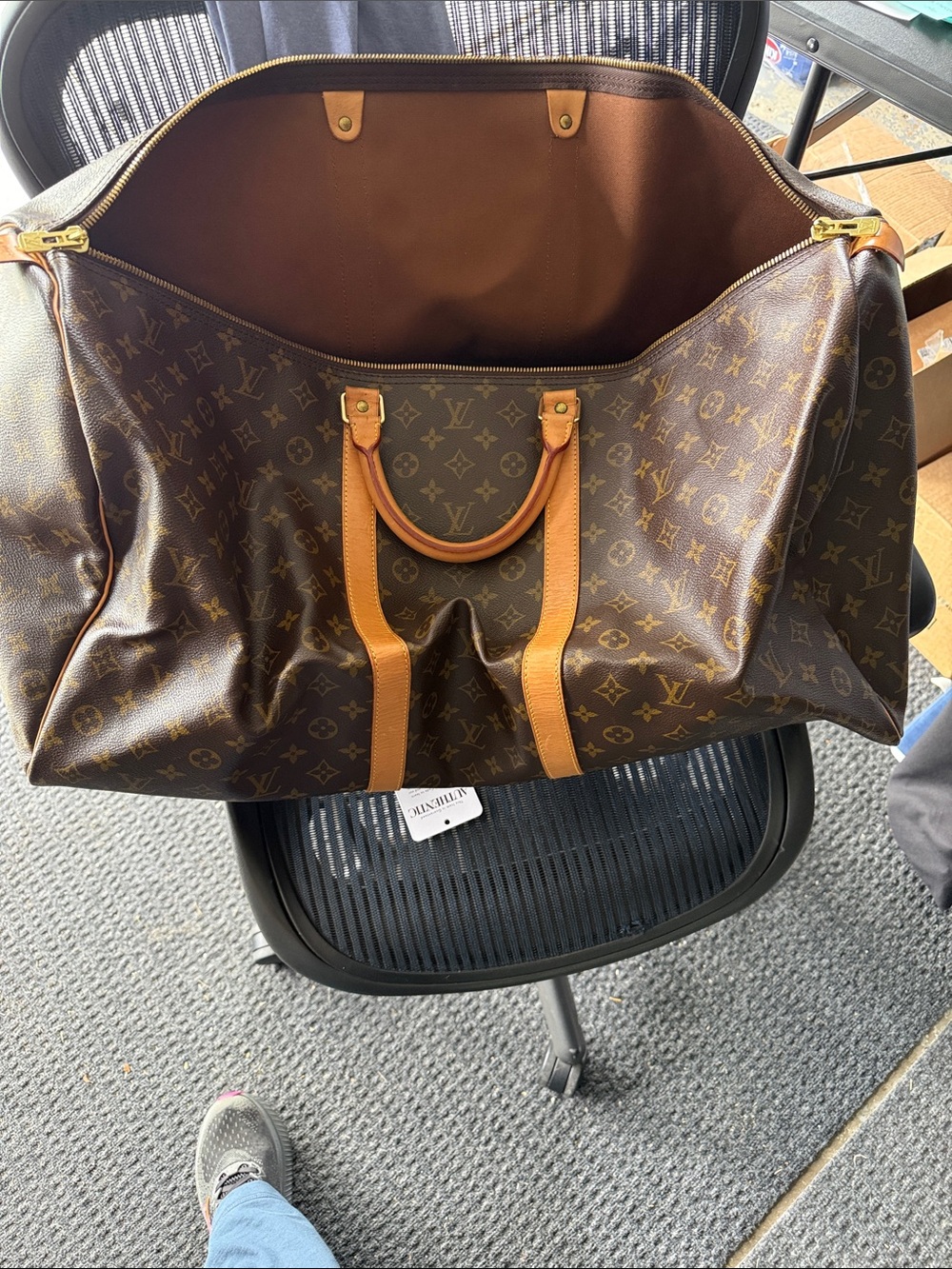 Louis Vuitton Brown Monogram Holdall Travel Bag